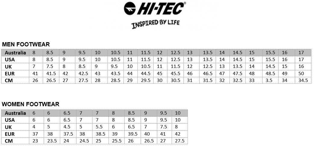 Heelys Size Conversion Chart